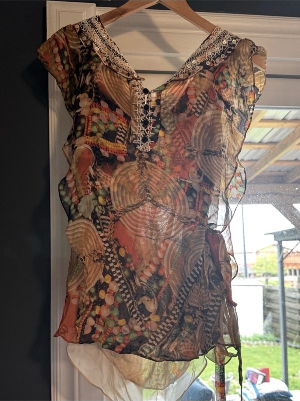 Vintage 2000s Diane von Furstenberg silk chiffon blouse